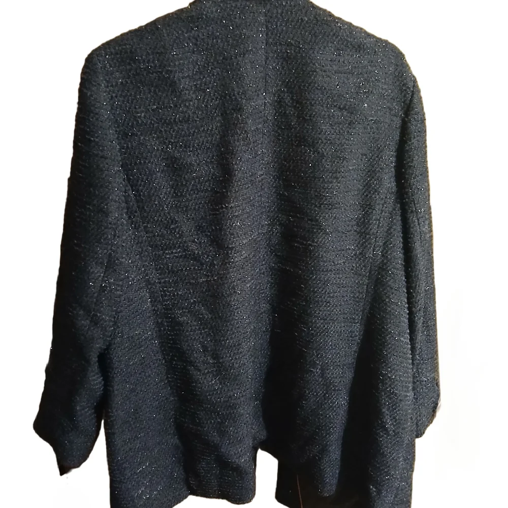 Talbots size 18P Navy Blue Tweed Coat - Picture 2 of 6